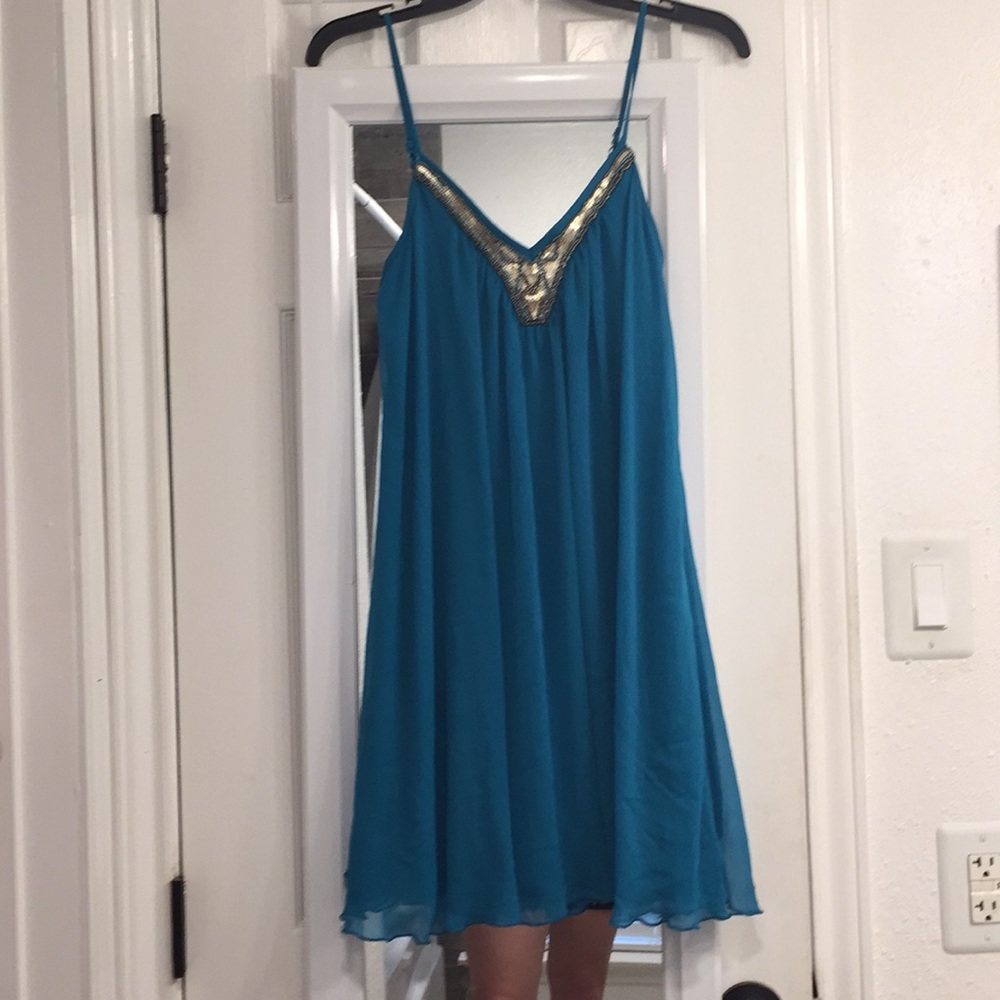 Express teal dress. XS